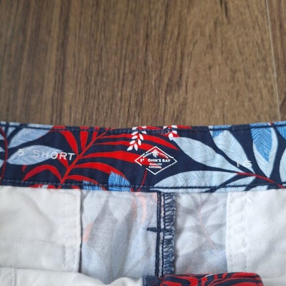 💙 St. John's Bay Floral Tropicl Shorts Cotton - Picture 5 of 8